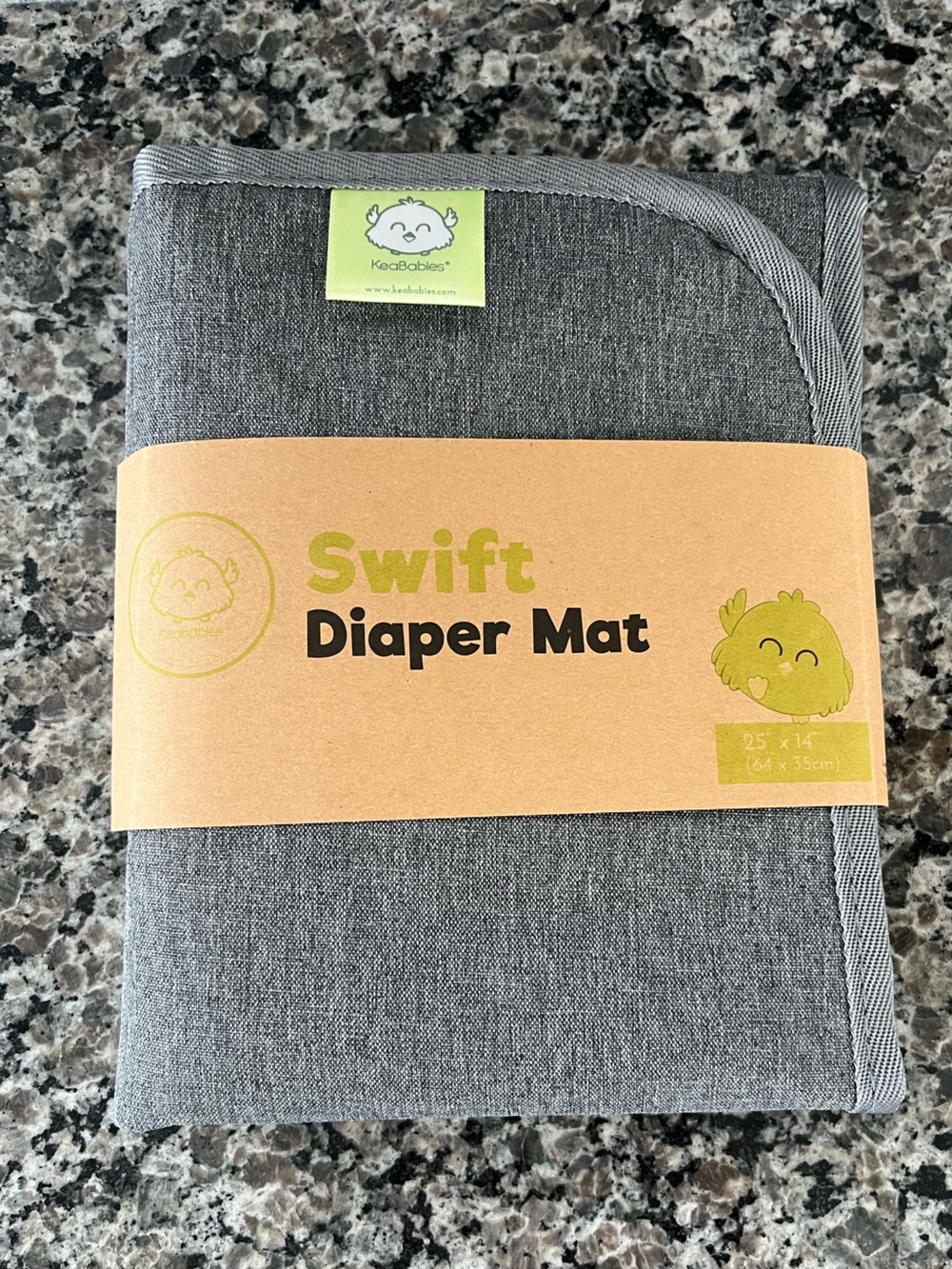 KeaBabies Swift Diaper Mat in Gray - Picture 1 of 5